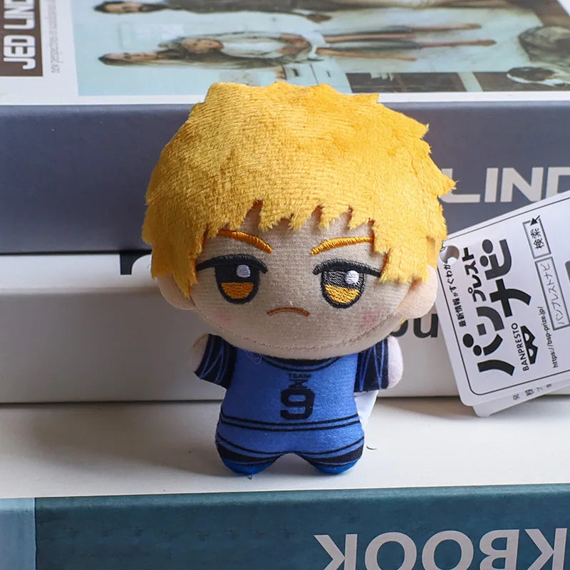 10cm Mini BLUE LOCK Plush Stuffed Doll Seishiro Nagi Isagi Yoichi Chigiri Bachira Meguru Doll Pendant Keychain Toy For Gift
