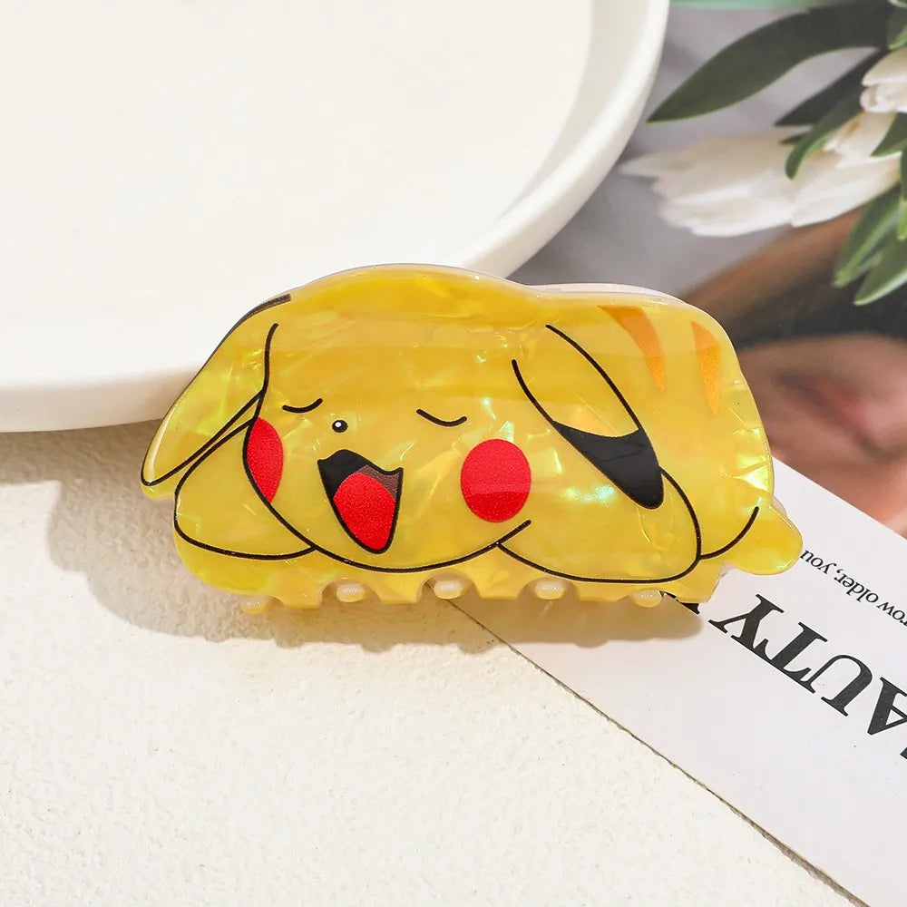 Pokemon Pikachu Series Hair Claw Clip Decorative Hair Accessories Daily Practical Cosplay Headwear