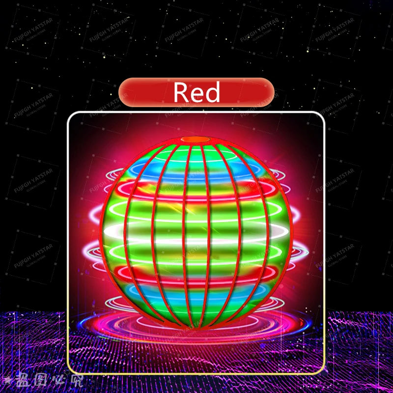 Magic Flying Ball Boomerang LED Lights Hover Drone Flying Orb Spinner 360°Rotating Fidget Luminous Toy for Teens Adults Gift Fun