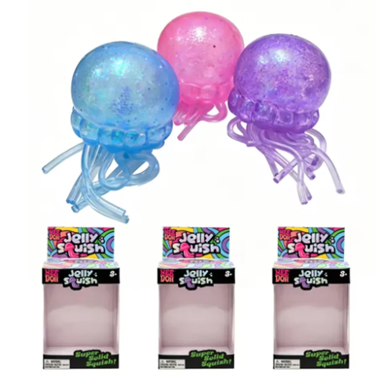 Jellyfish Maltose Squishy Toy Soft Squeeze Cute Jelly Fish Anti Stress Relief Relax Fidget Ball Fun Toy for Friends Gifts