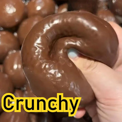 Chocolate Stress Ball Shapeable Non-Bounce Crunchy Squshiy Squeeze Ball Fidget Toy ASMR Sensory Anti-Stress Toys for Adults Gift