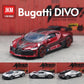 1/64 Bugatti Divo Toy Car 1:64 JKM Super Sport Vehicle Miniature Model Free Wheels Diecast Zinc Alloy Metal Collection Gift