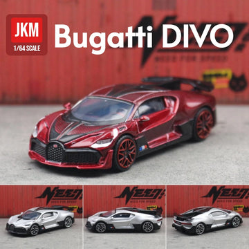 1/64 Bugatti Divo Toy Car 1:64 JKM Super Sport Vehicle Miniature Model Free Wheels Diecast Zinc Alloy Metal Collection Gift