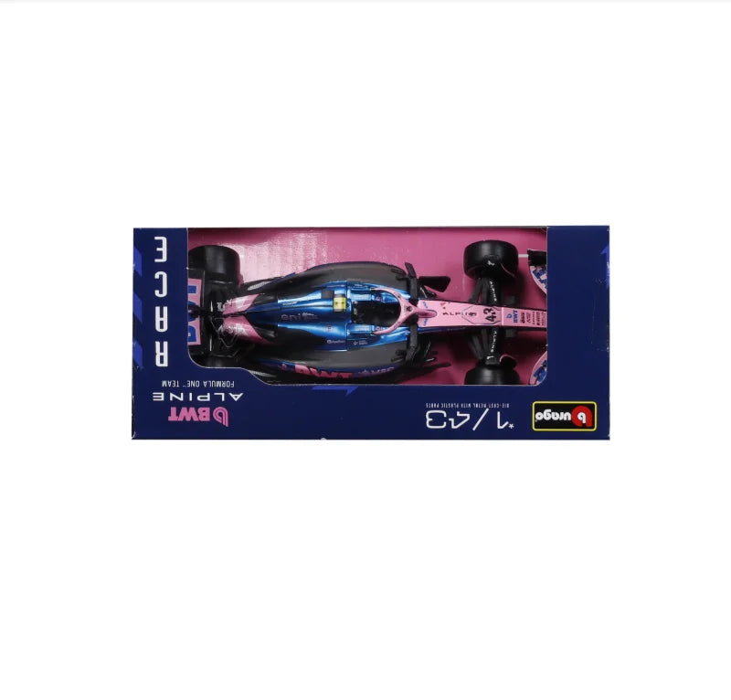 Bburago Aston Martin AMR25 1:43 BWT Alpine 2025 A525 #10 #43 F1 Racing Formula One Car Static Simulation Diecast Alloy Model Car