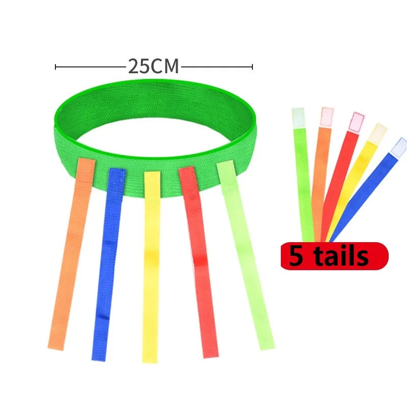 Cute Interactive Chasing Game Belts Ribbons Tail Toy for Outdoor Sports Activities Teamwork Building Family Fun Kids Party Gifts