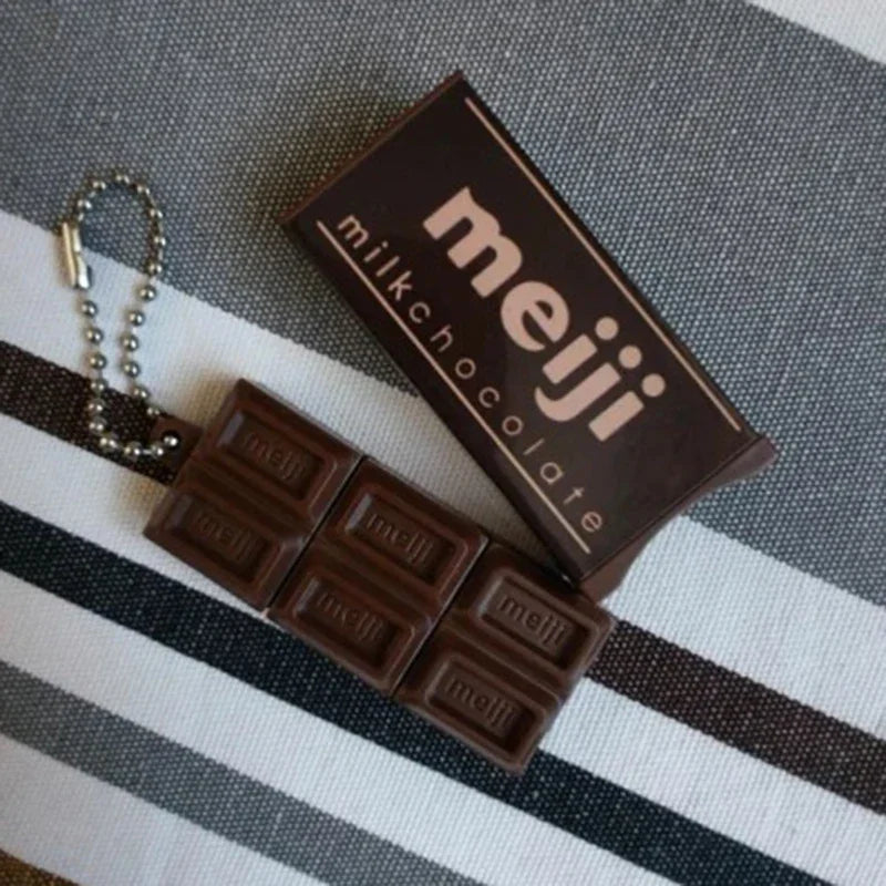 Japanese Simulated Chocolate Fidget Toy Bendable Stress Relief Keychain Creative Gift
