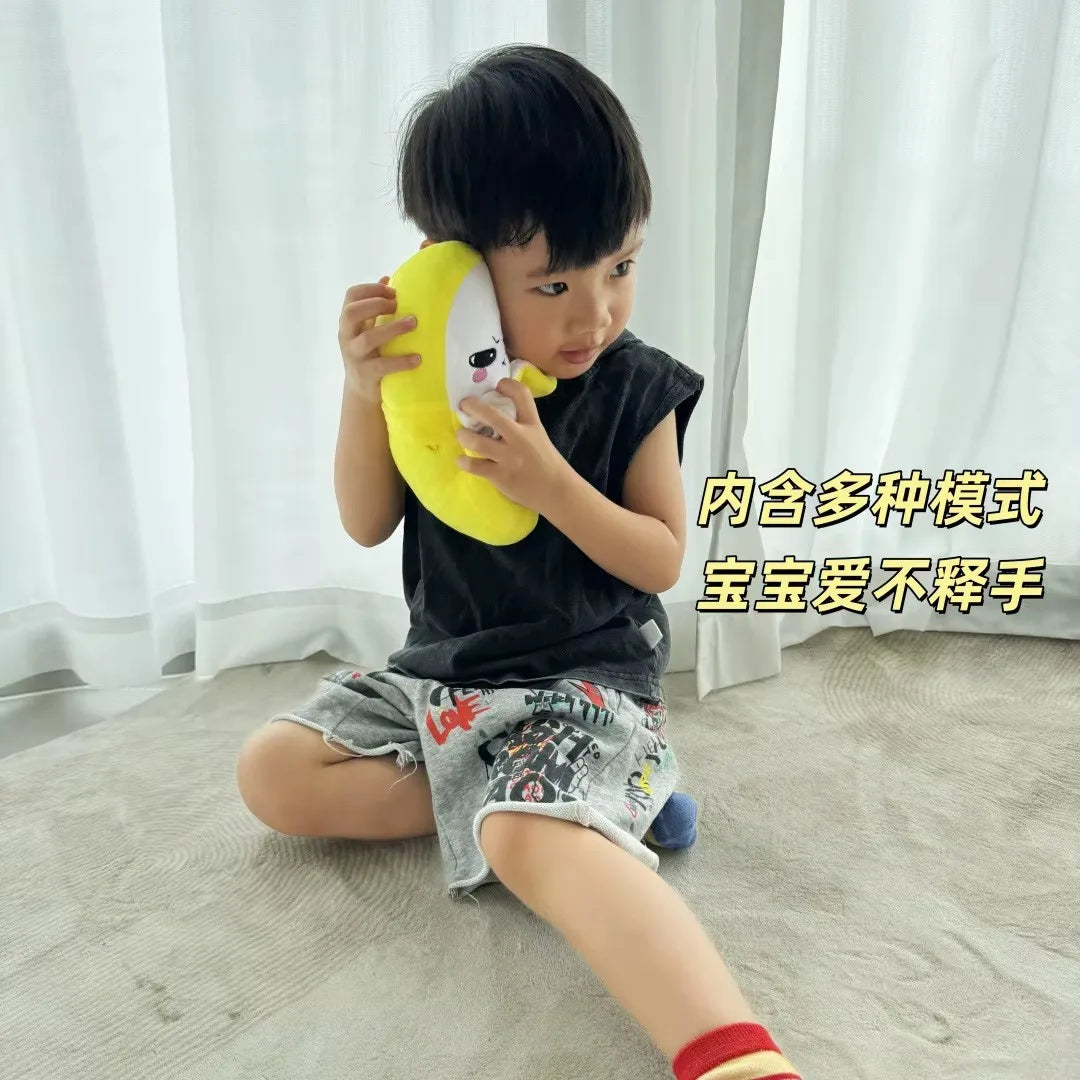 Kids Banana Fruit Induction Beat Toy Creative Music Dolls Kawaii Parent-child Toys Sensory Party Game Collectible Toy