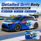 4WD High Speed RC Car 2.4G Remote Drifting Car 1:24 Scale Dual Mode One Click Switch LED Headlight Taillight Long Battery Life Racing Toy Car