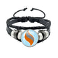 Mega Stone Key Chain Anime Peripheral Creativity Exquisite Fashion Black Leather Rope Buckle Key Chain Trend