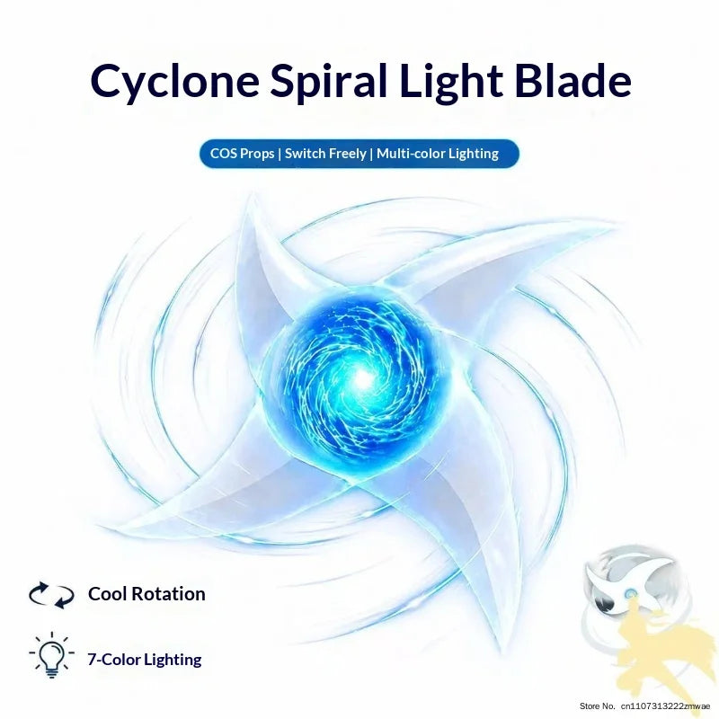 Wind Style Chakra Shuriken Electric Spinning Led Light Up Toy 7 Color Anime Cosplay Prop Ninja Weapons Model Halloween Fan Gift