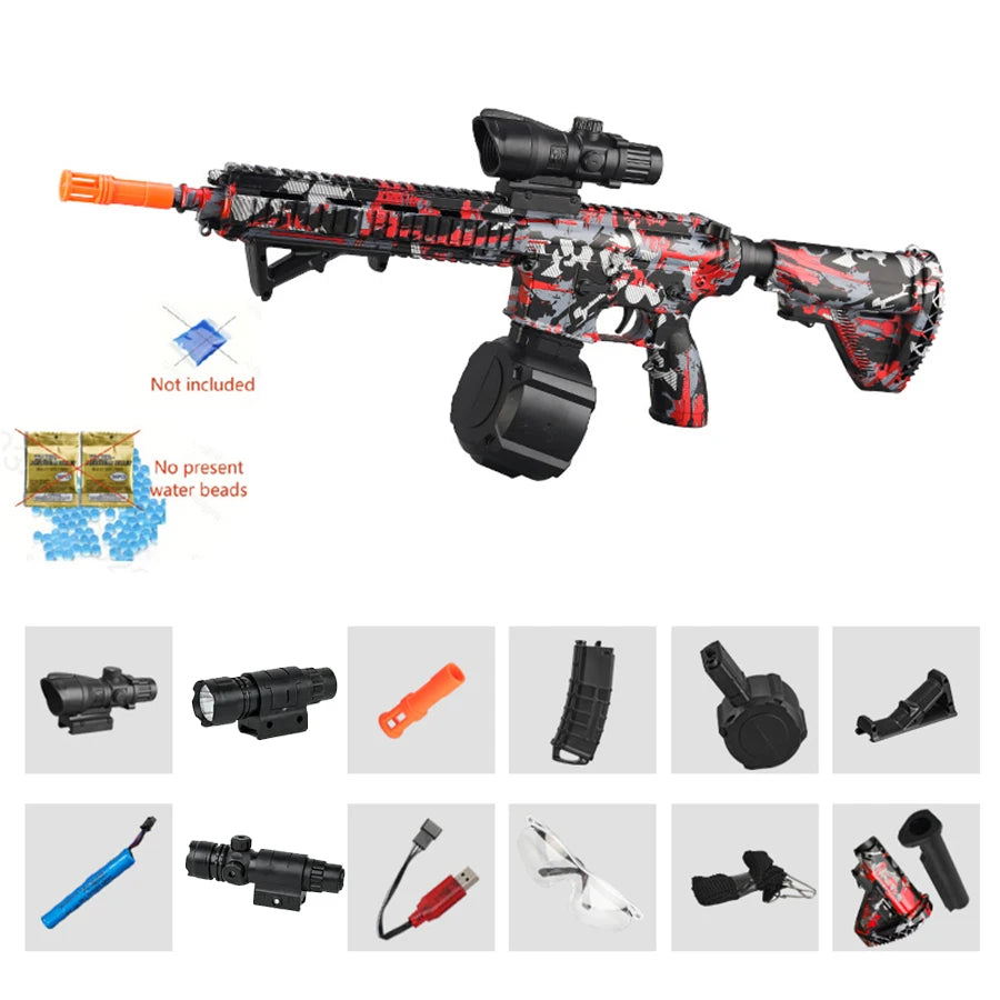 2026 New Model M416 Can Fire Gel Bullets 7-8mm, Electric and Infrared, Cross-Border Bestseller, Two Colors Available, Same Model as the Game Version