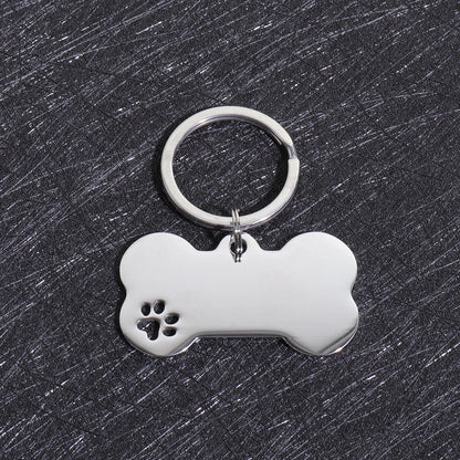 Custom Name Dog Tags Personalized Text Dog ID Tag Bone Shaped Stainless Steel Laser Engraving Anti-lost Customized Pets ID Tag