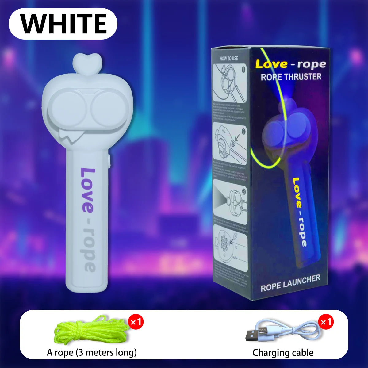 Glow-in-the-dark fun electric rope thruster children's outdoor new exotic decompression toys Creative toys for cats and pets