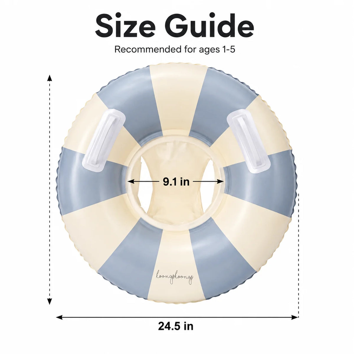 Baby Swim Ring Inflatable Summer Pool Float Seat with Canopy Sunshade Handles Cartoon Swimming Ring for Boys Girls Toddler 40lbs