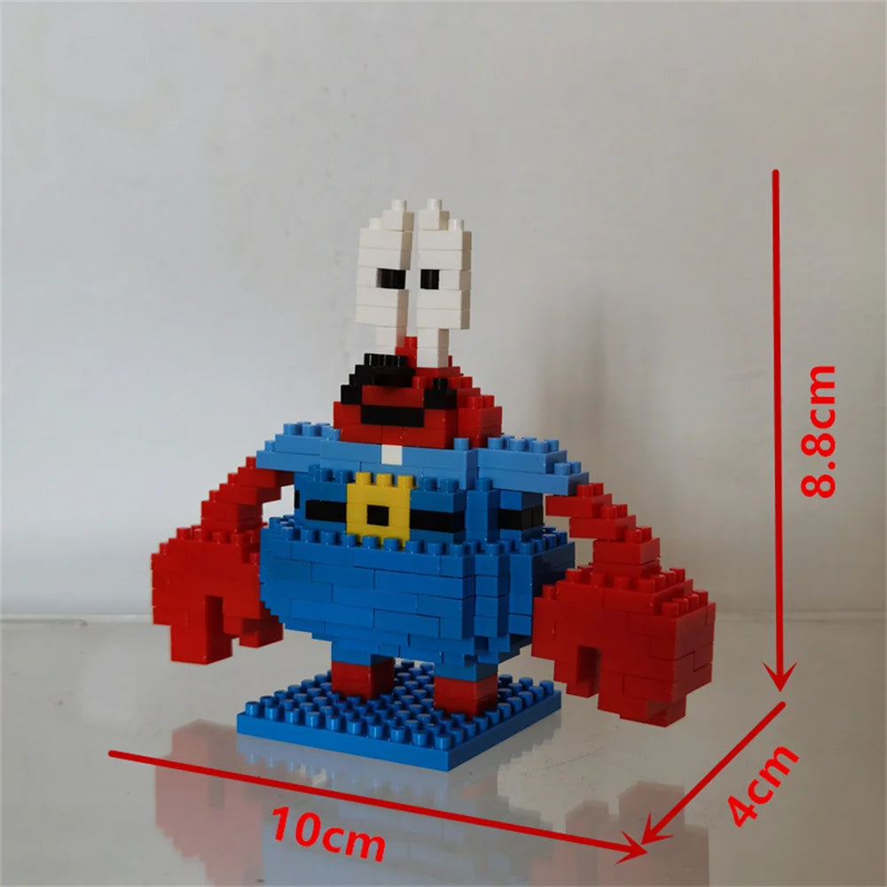 Cute building blocks  small particle assembly building blocks toy DIY building blocks children's toy model educational graphic