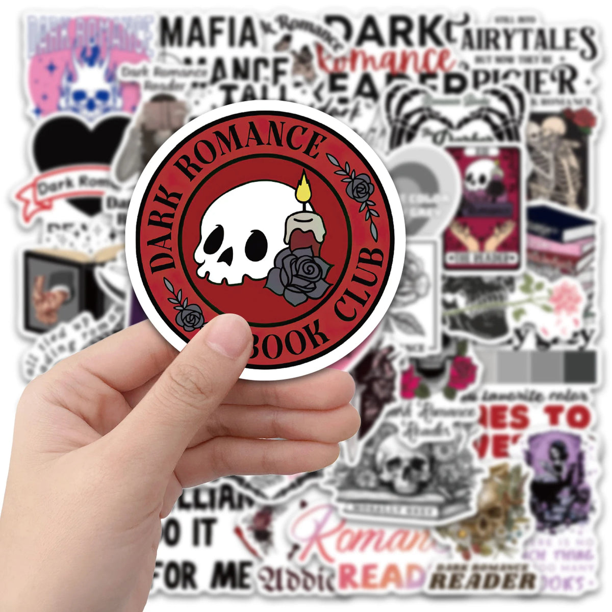 50PCS Dark Romance Reader Stickers in Cartoon Glass Balls DIY Phone Cases Laptop Water Cups Computer Toy Stickers