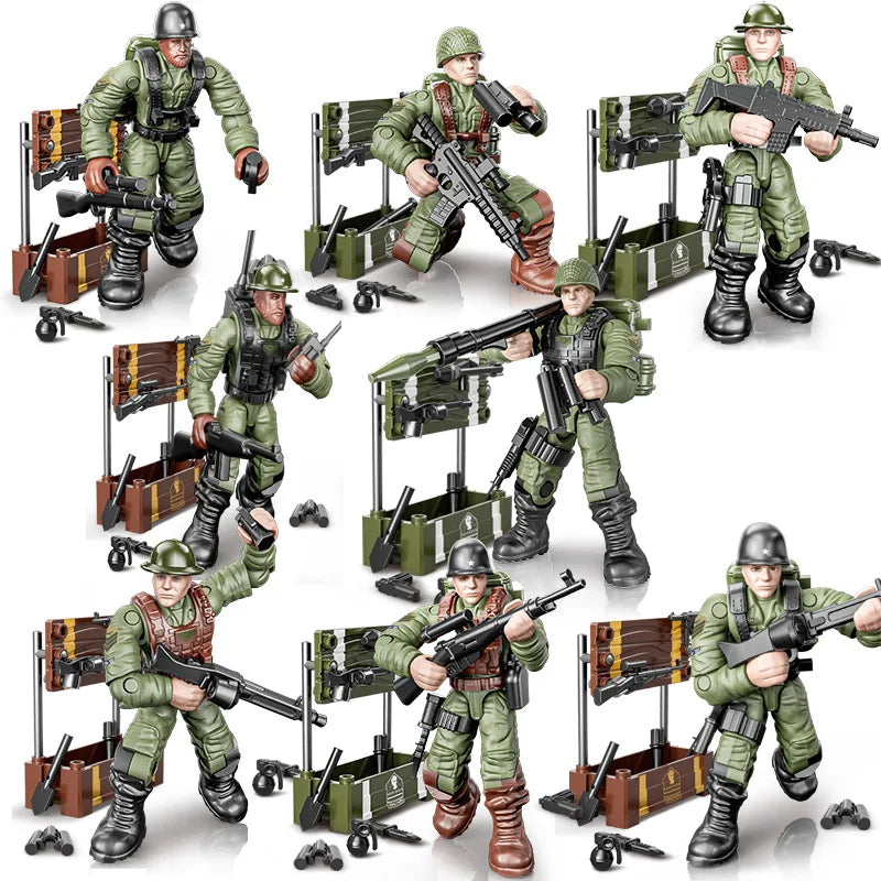World War Army Military Soldiers SAWT Soldiers Special Force DIY Model Building Blocks Bricks Children'S Toys