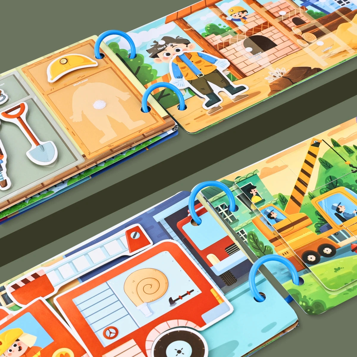 Children's Early Education Interactive Activity Book, Reusable Traffic-Themed Quiet Book, Vehicle Cognitive Recognition Shape and Color Matching Puzzle Game, DIY Toy to Develop Hands-On Skills, Suitable as a Holiday Gift for