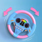 Kids Steering Wheel Toy - Backseat Pretend Play with Lights & Music - Fun Preschool Driving Simulator Gift for Toddlers