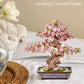 Rolife DIY Wooden 3D Puzzle Sakura Bonsai Model Building Kit for Home Decor Christmas Birthday Gifts for Adults Kids Friends