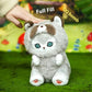 Kawaii Keychain Pendant Cartoon Mofusand Shark Cat Cross-Dressing Doll Backpack Decor Toys