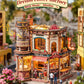 ROKR Wooden 3D Puzzle Dream Coffee Factory Music Box Model Building Kit 593-piece DIY Miniature House Kit with LED Light Unique Home Decor Gift for Adults Women