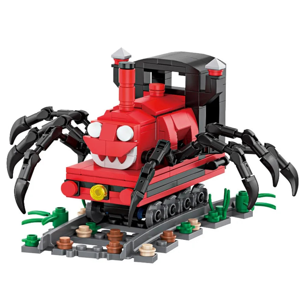 MOC Choo-Choo Charles Horrors Game Building Blocks Demonic Spider Train Animal Monster Bricks Christmas Halloween Toys Gifts