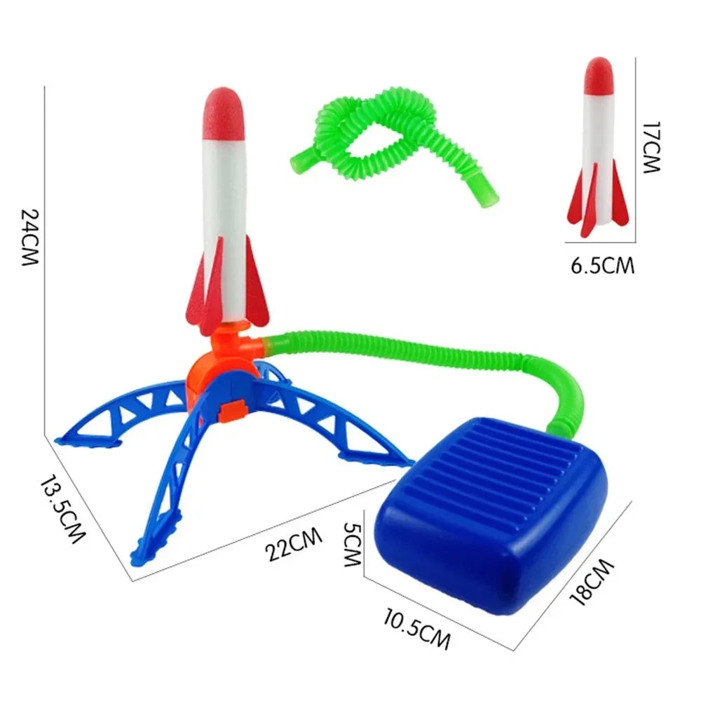 Outdoor Rocket Foot Pump, Outdoor Inflatable Flying Rocket Suit, Jumping Air-Powered Rocket Launcher, Gift