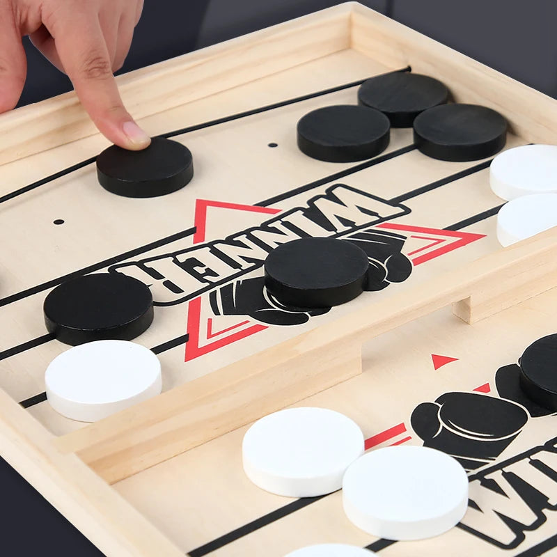 Wooden bouncing chess tabletop two player battle luxury parent-child interactive toy children's puzzle wooden tabletop game