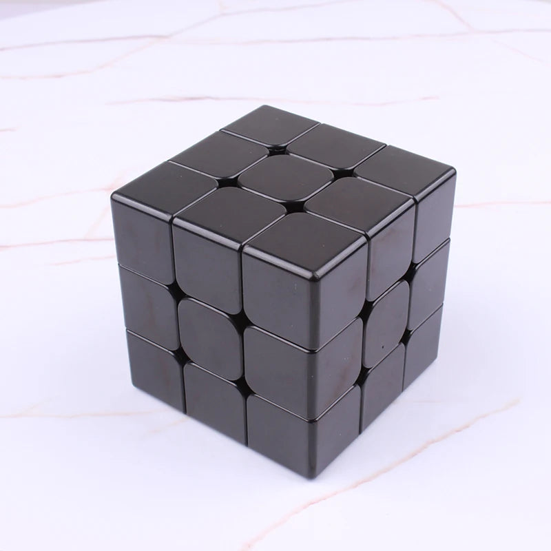 Pure Black Magnetic Magic Cube Embryo Professional Speed Cubes Twist Game-Specific Monochrome Same Color Matching Puzzle for Toy