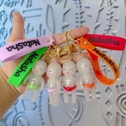2026 Natasha UV Sensing Color Changing Keychain, Cute Ugly Black Doll Mini Pendant, Stress Relief Funny Novelty Gift