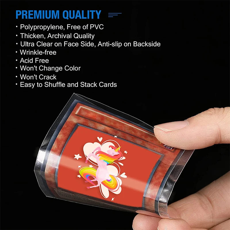 100-1000Pcs Card Sleeves Transparent Cover Clear Cards Holder For Board Playing Game ID Trading Protector Folder Photo Pouch