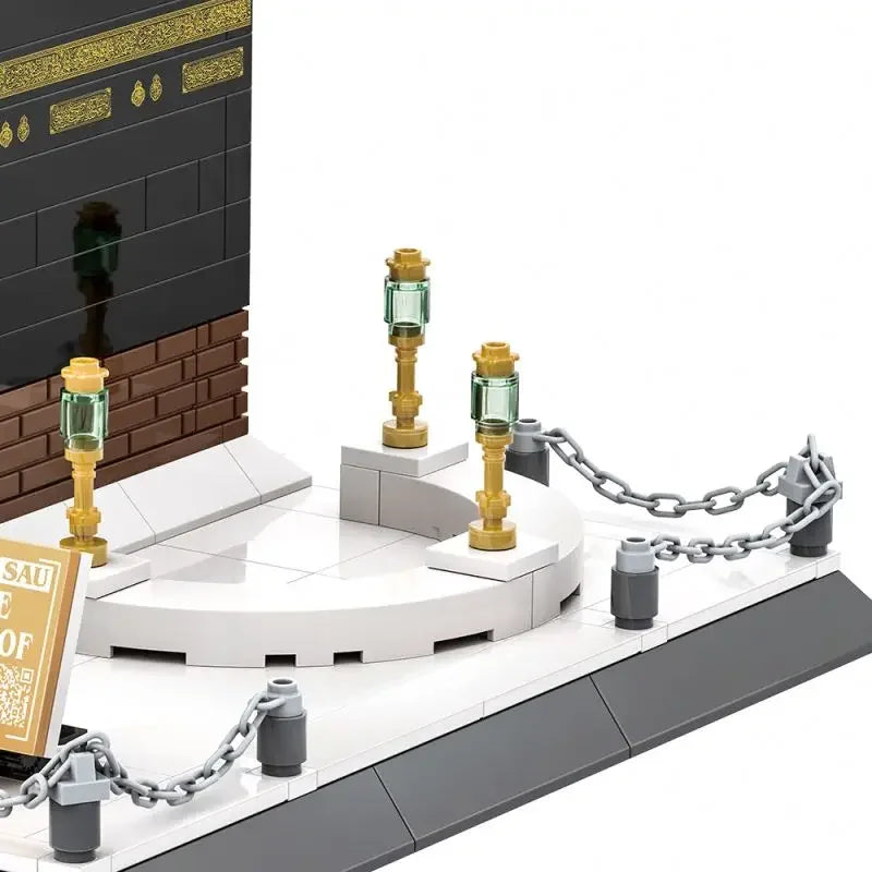 Saudi Arabia Mecca Grand Mosque Kaaba Small Building Blocks MOC World Famous Architecture Educational Toys Kid Boy Birthday Gift