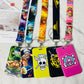 Anime Cartoon Credential Holder Keychains Neck Lanyard For Pass Card Anime Credit Card Holder Keychain Straps Wholesale