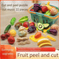 Children Toys Cutting Fruits and Vegetables Set for Kids Pretend Play Simulation Kitchen Toy Montessori Baby Toys for Girls Boys