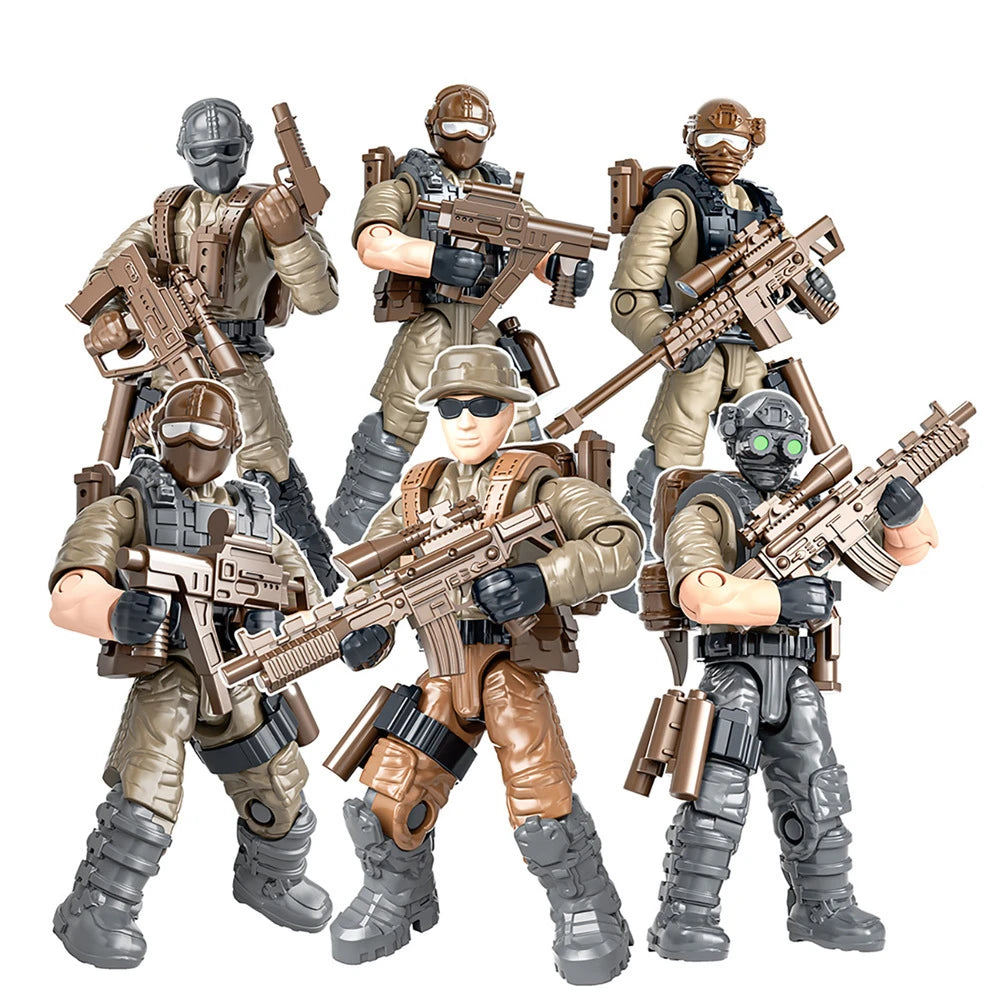 World War Army Military Soldiers SAWT Soldiers Special Force DIY Model Building Blocks Bricks Children'S Toys