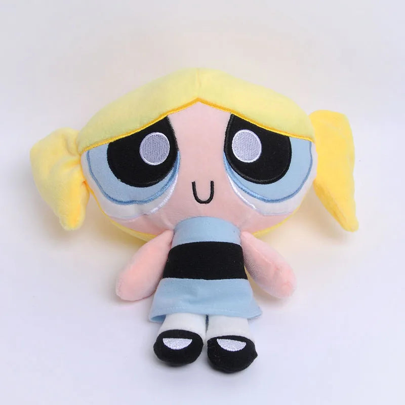 3pcs/lot 20cm Cartoon Powerpuff anim Girls Plush Toys Cute Blossom Buttercup Bubbles stuffed Plush   dolls Gifts For Childr