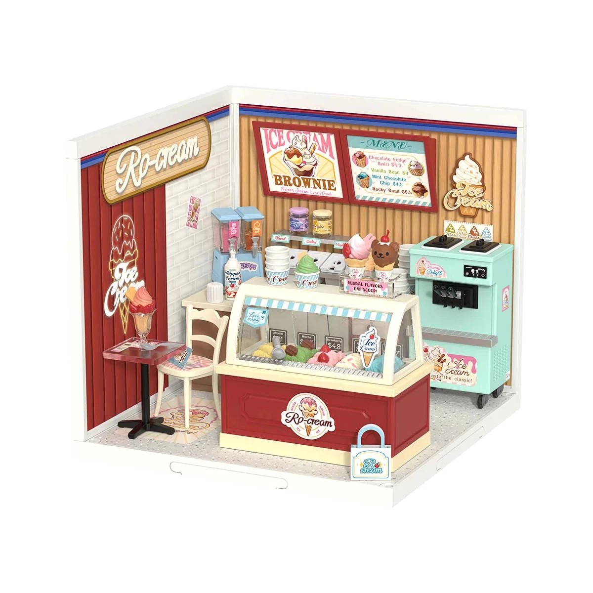 Robotime Rolife Super Creator Series Dollhouse Building Blocks Home Decor Creative Christmas Gift Tasty Cake Shop for Women
