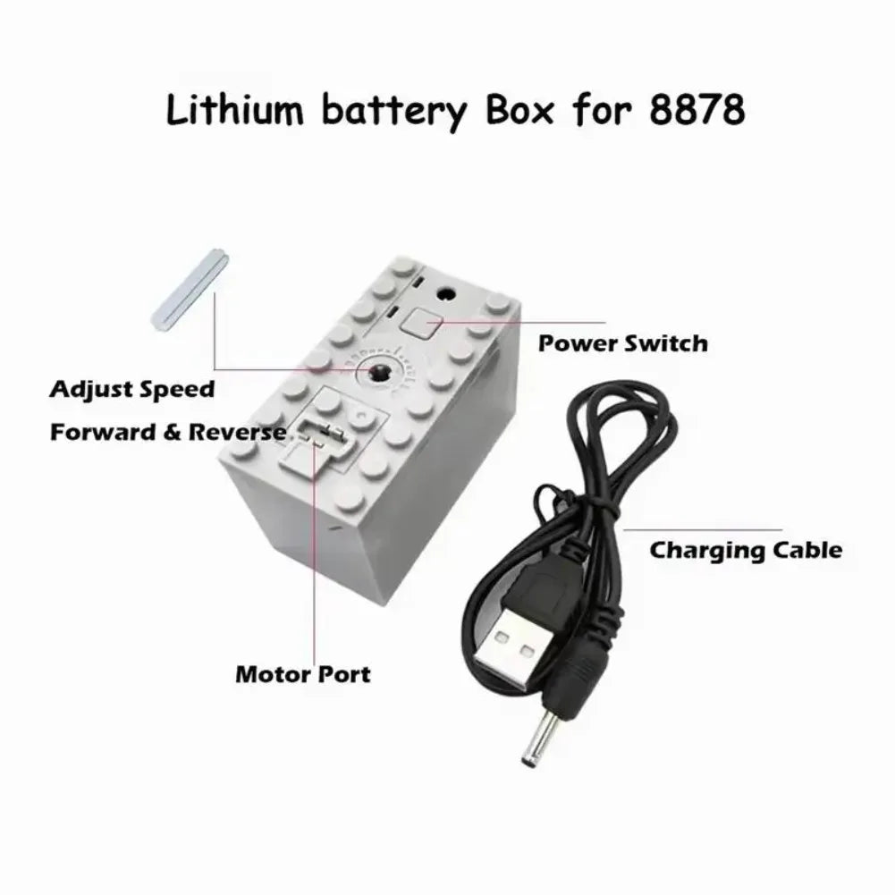 MOC Rechargeable AA /AAA Battery Box Multi-function Power Group Tool Car Train Motor Speed Adjust Control for Building Blocks