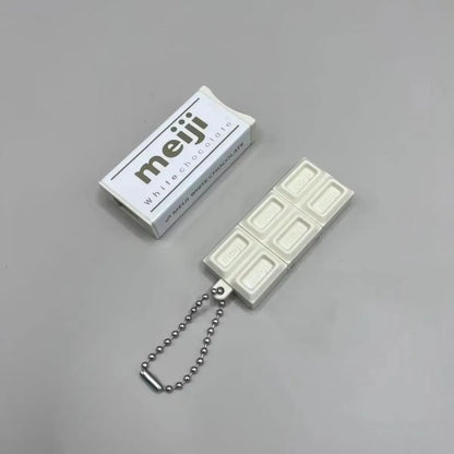 Japanese Simulated Chocolate Fidget Toy Bendable Stress Relief Keychain Creative Gift