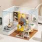 Wooden Miniature Doll House DIY Small House Kit Making Room Toys 3D Puzzle Assembly Building Model Toys for Birthday Gifts