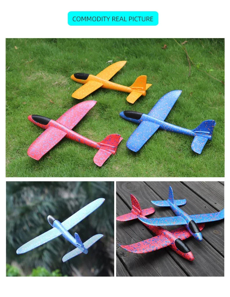 50CM Big Foam Plane Glider Hand Throw Airplane Light Inertial EPP Bubble Planes Outdoor Launch Toys for Gift