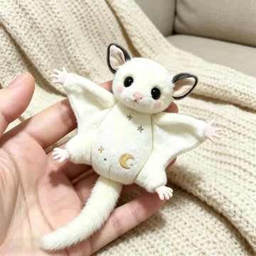 Stuffed Animal Bag Charm Cute Flying Squirrel Purse Pendant Plush Backpack Ornament for Women Girls Kids Adults Daily Outdoor
