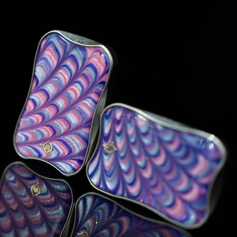 Peacock Aura Sand Slim Pro Unlimited Pushing Slider Fidget Slider Stainless Steel Titanium Zirconium Stress Relief Toy For Adult