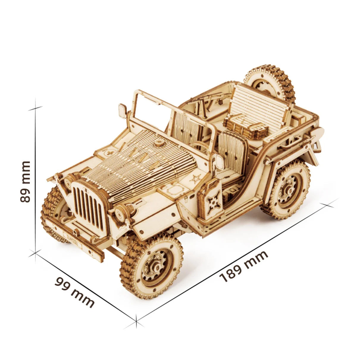 Robotime Classic Car 3D Wooden Puzzle Train Army Jeep Heavy Truck Vintage Car 1:15 Scale Model Building Kits for Kids