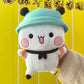 Anime Cartoon Panda Expression Bag Doll, 3D Animation Peripheral Pillow, Kawaii Plush Toy, Birthday Gift for Girls, 20cm