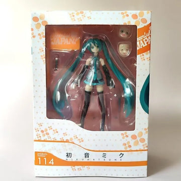 Figma 014 114 Hatsune Miku Anime Action Figurine Joint Movable Face Interchangeable Singer Collectible Model Desktop Decoration