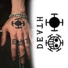Anime Trafalgar D Water Law Cosplay Tattoo Waterproof Temporary Sticker Paper Letter Stickers Fashion Unisex Party Accessories