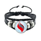 Mega Stone Key Chain Anime Peripheral Creativity Exquisite Fashion Black Leather Rope Buckle Key Chain Trend