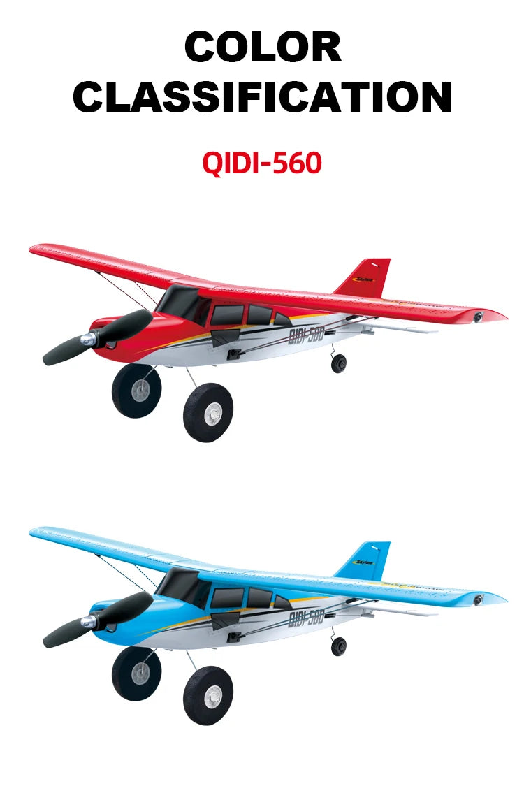 M7 Moore Off-road Aircraft Qidi560 RC Plane EPP 4CH Remote Control Brushless Airplane with LED Light Model Toys for Children